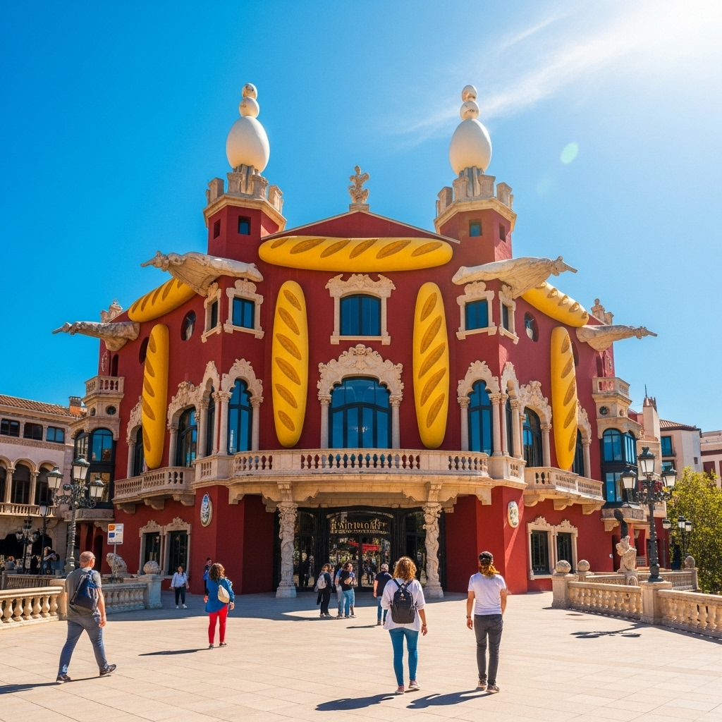 The surreal exterior of the Dalí Theatre-Museum in Figueres
