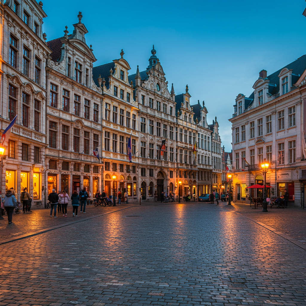 The stunning Grote Markt in Antwerp with historic guildhalls and the Brabo Fountain.