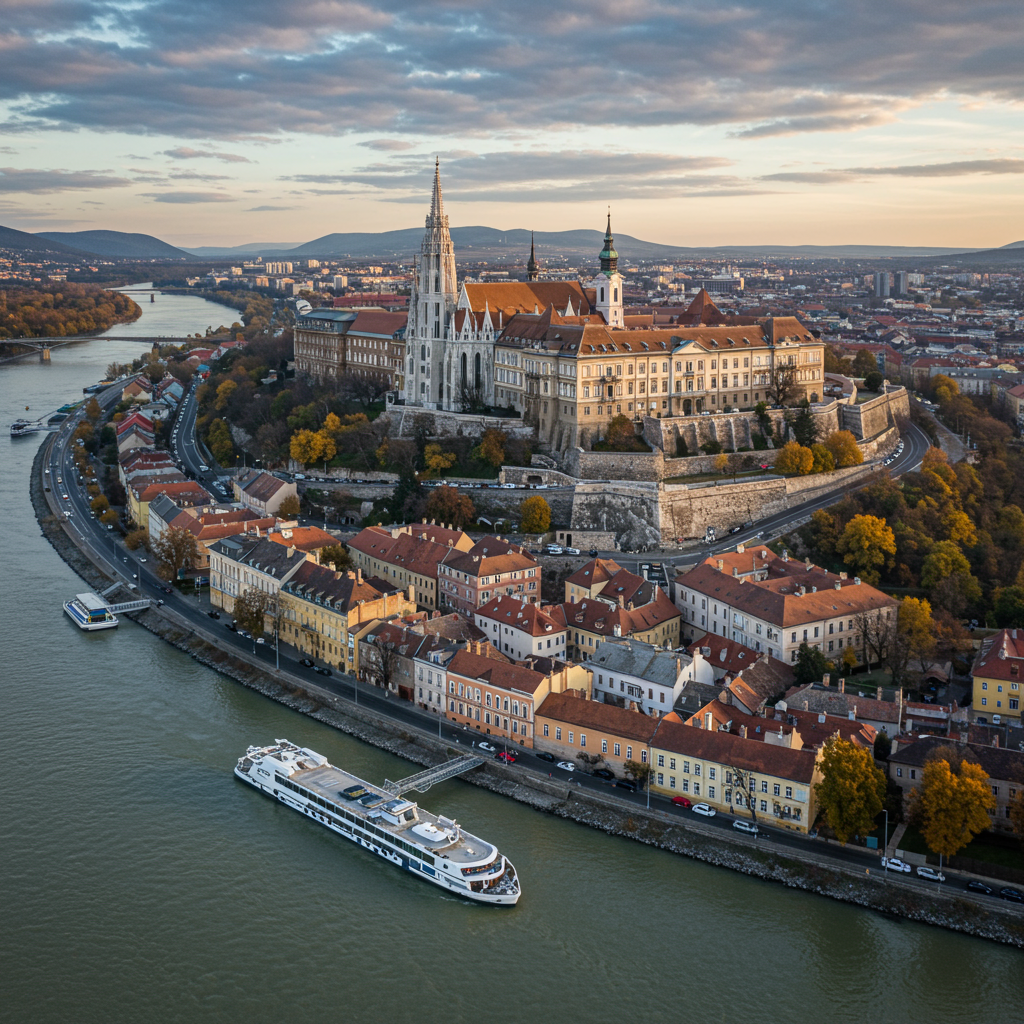 A stunning view of the Danube Bend from the Visegrád Citadel