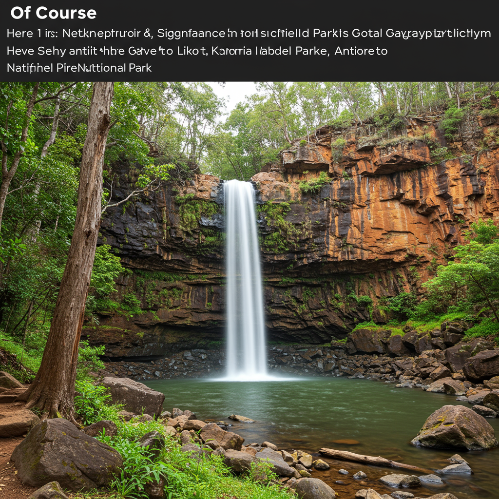 A beautiful waterfall cascades into a clear pool at Litchfield National Park.