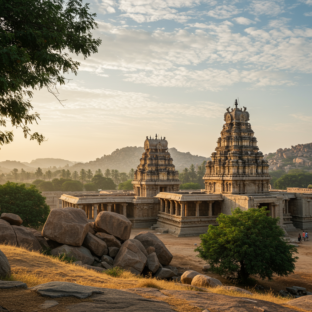 The iconic Stone Chariot at Vittala Temple in Hampi