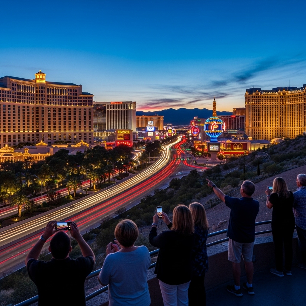 The iconic 'Welcome to Fabulous Las Vegas' sign under a bright blue sky
