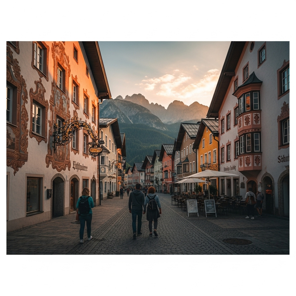 A stunning view of the Bavarian Alps near Garmisch-Partenkirchen.