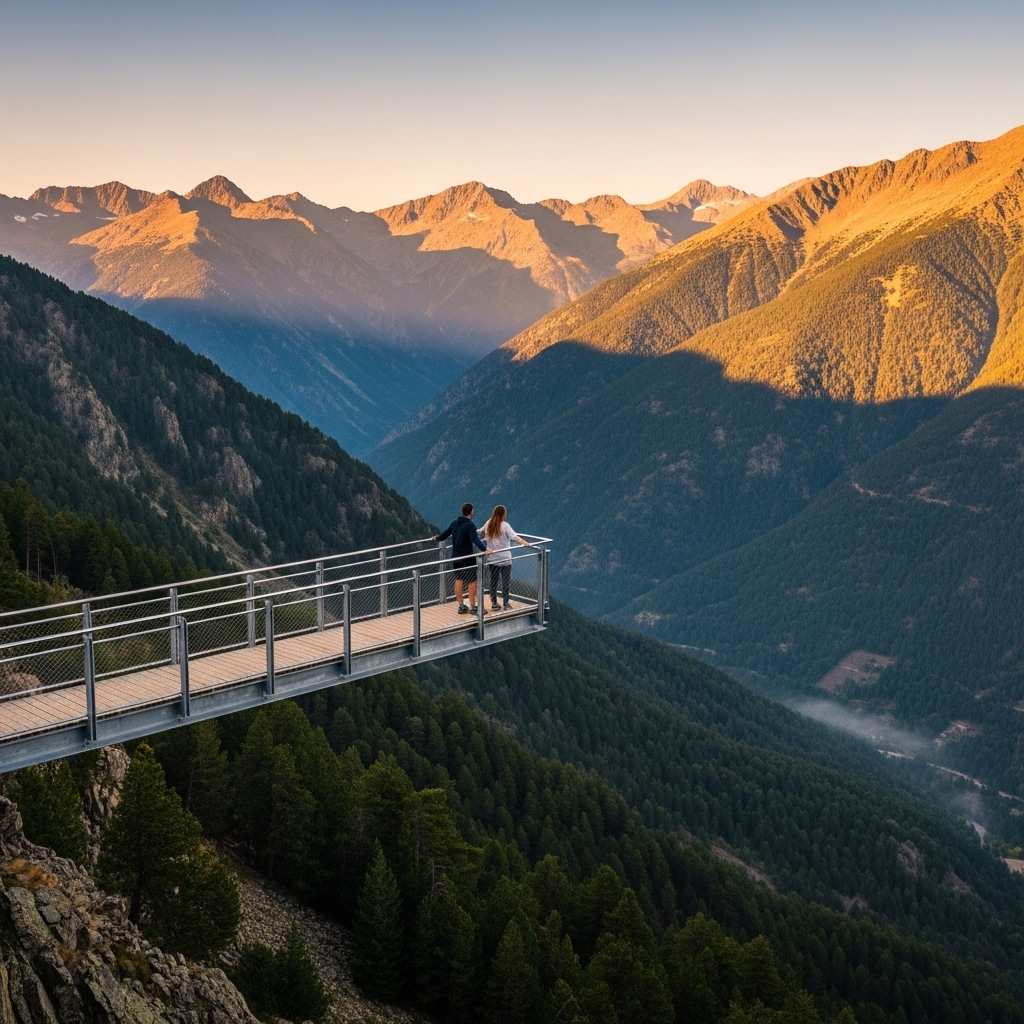 A stunning view of the Pyrenees mountains on the way to Andorra