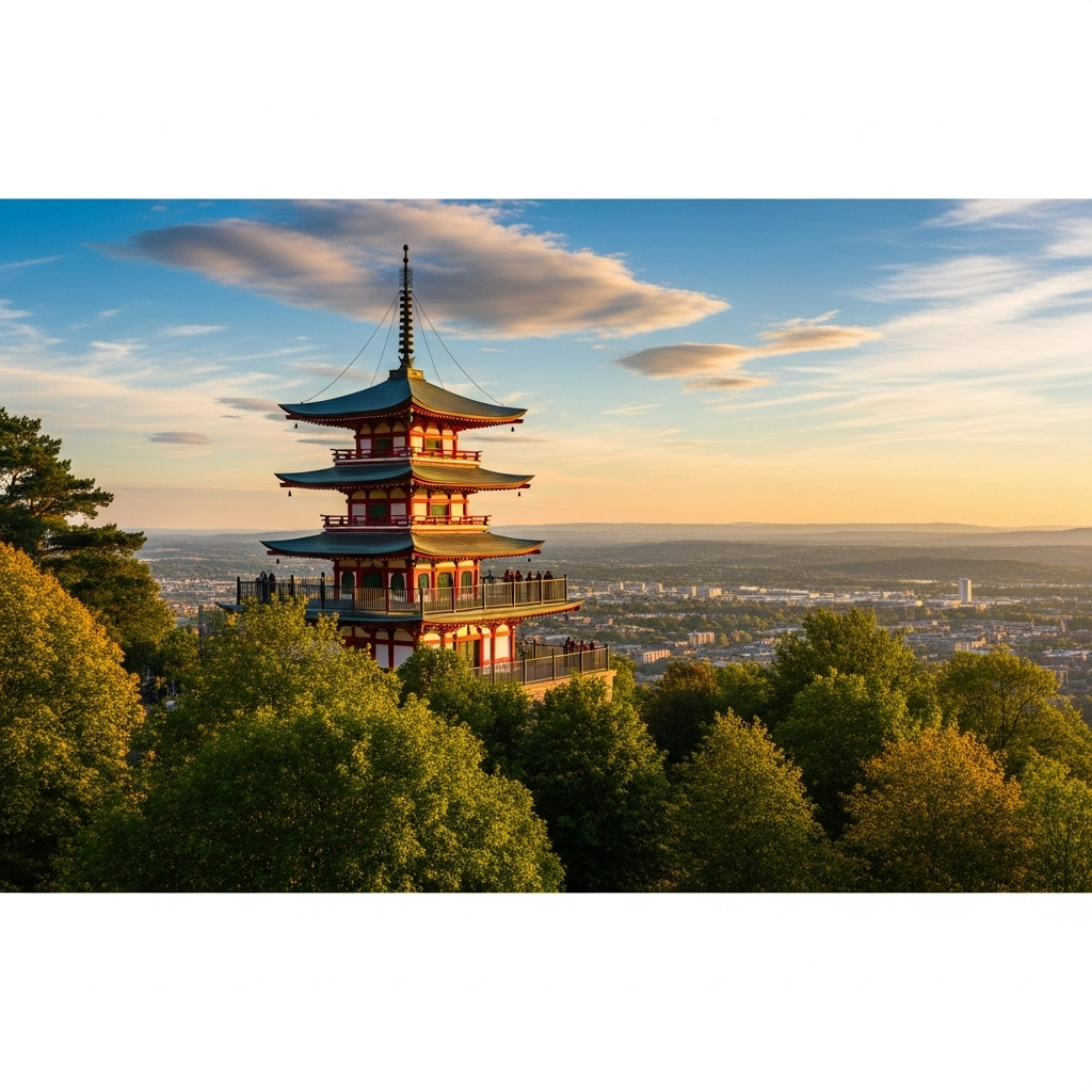The iconic Reading Pagoda overlooking the city