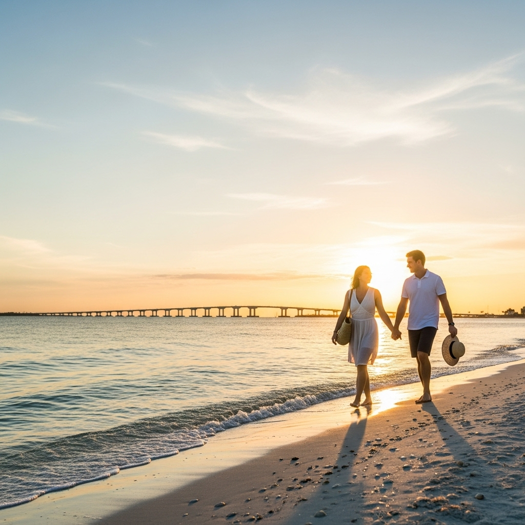 The iconic Rod and Reel Pier on a sunny day at Anna Maria Island